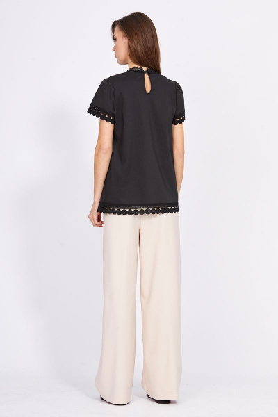 Брюки классические из текстиля с эластичной тесьмой EOLA 2394 бежевый - фото 11