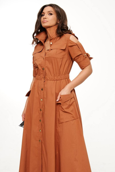 Платье Beautiful&Free 6029 терракот - фото 6