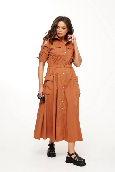 Платье Beautiful&Free 6029 терракот - фото 2