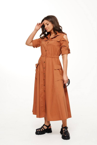 Платье Beautiful&Free 6029 терракот - фото 4