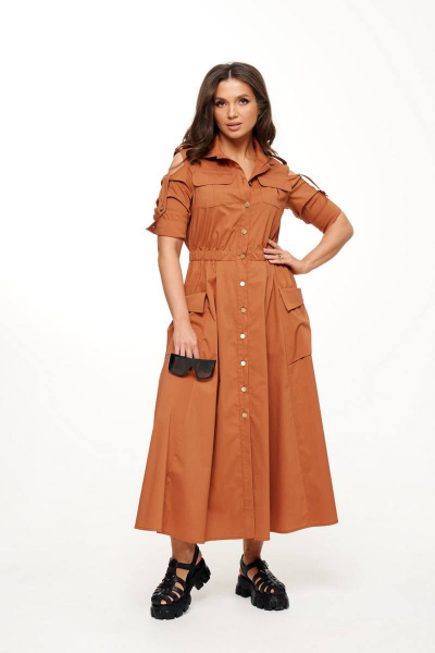 Платье Beautiful&Free 6029 терракот - фото 3