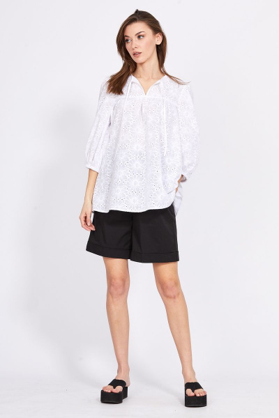 Черные шорты с высокой талией и завязкой на бант EOLA 2416 черный - фото 4