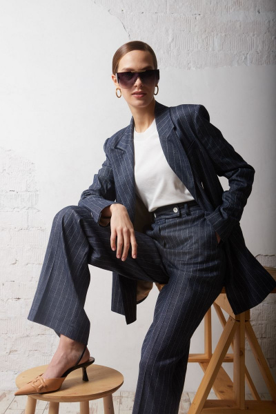 Брюки и жакет из текстиля для делового образа DAVYDOV 6224.1 - фото 5