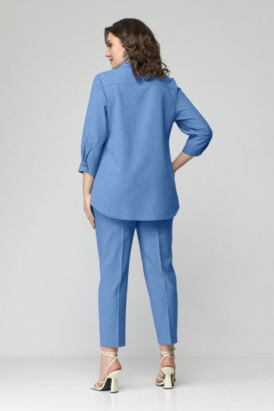 Демисезонный комплект: блуза и классические брюки из текстиля Орхидея 1246 - фото 2