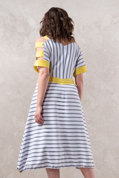 Летнее платье из вискозы с карманами и асимметричным низом Avanti 1319-3 - фото 2