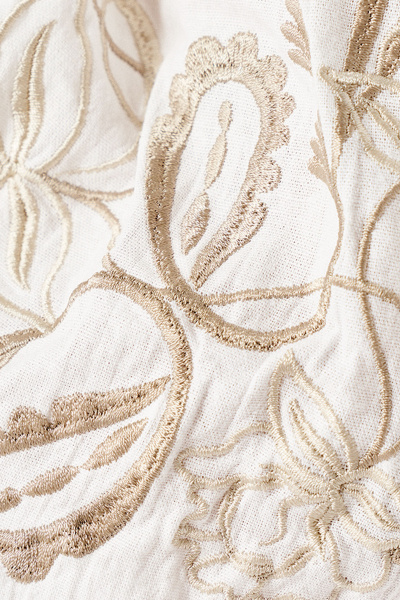 Платье на каждый день из хлопка с пятиугольным вырезом Панда 143280w белый - фото 3