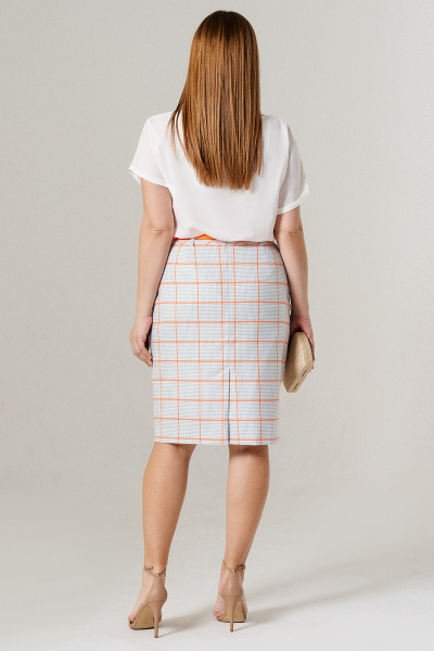 летняя миди юбка из текстиля с ярким принтом Панда 149450w мультиколор - фото 3