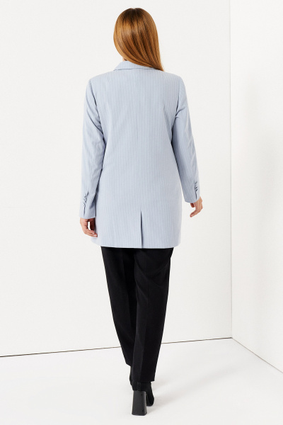 Летний голубой жакет из текста с коротким рукавом Панда 73730z голубой - фото 3