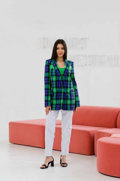 Жакет Ivera 3034 синий, зеленый - фото 6