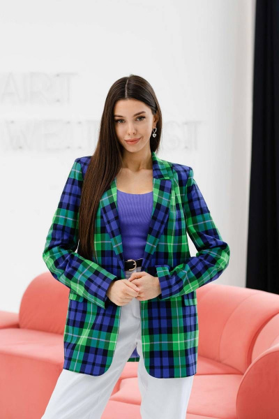 Жакет Ivera 3034 синий, зеленый - фото 2