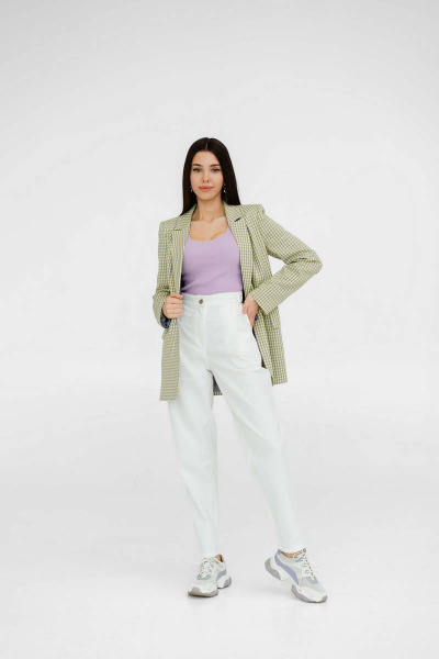 Фиолетовый кроп-топ из кошкорсе универсальный женский Ivera 5001 сиреневый - фото 4