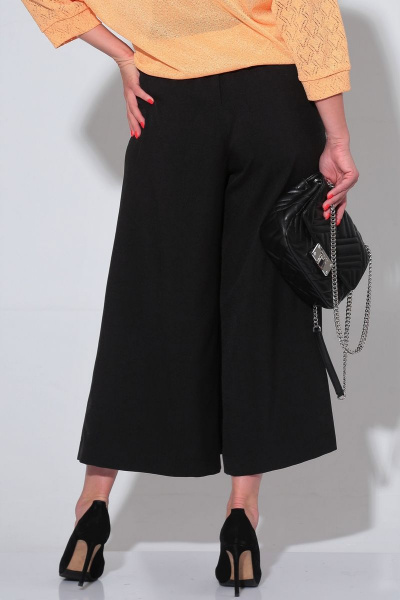 Кюлоты с запахом из текстиля для делового образа Michel chic 827 черный - фото 3