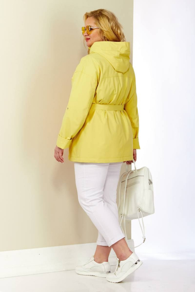 Куртка демисезонная с кокетками и накладными карманами Shetti 2122 желтый - фото 9