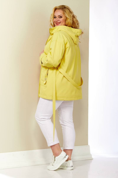 Куртка демисезонная с кокетками и накладными карманами Shetti 2122 желтый - фото 4