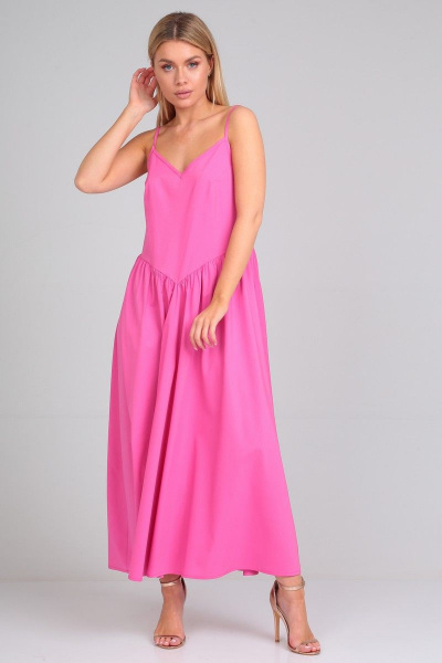 Летний сарафан на тонких бретелях с сборкой Your size 2194 - фото 5