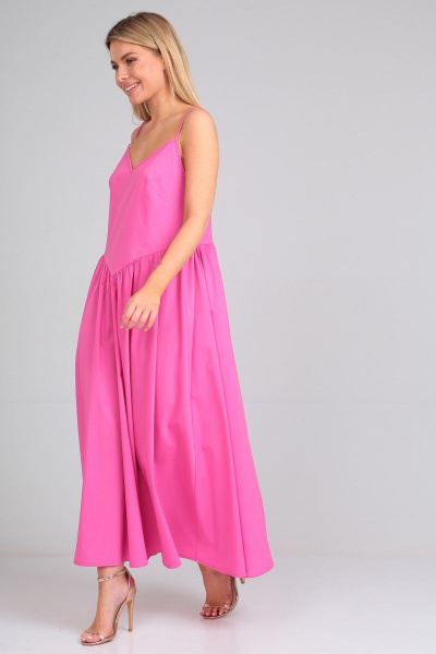 Летний сарафан на тонких бретелях с сборкой Your size 2194 - фото 6