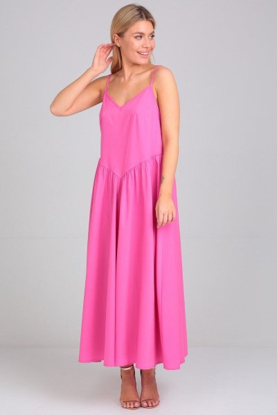 Летний сарафан на тонких бретелях с сборкой Your size 2194 - фото 4