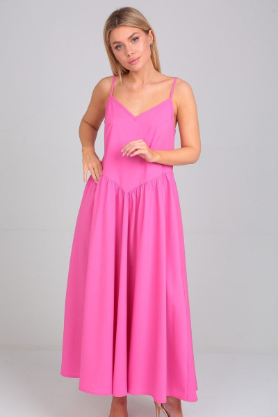 Летний сарафан на тонких бретелях с сборкой Your size 2194 - фото 2