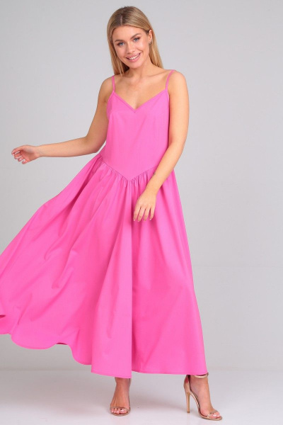 Летний сарафан на тонких бретелях с сборкой Your size 2194 - фото 1