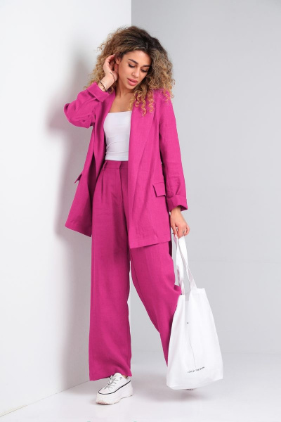Брюки, жакет DOGGI 2854/1 фуксия - фото 1