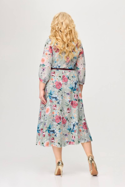 Платье в стиле на каждый день с узкой рюшей и рукавом 42 см Slaviaelit 511 мята - фото 2