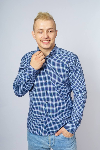 Рубашка Nadex 01-048711/429-23_182-188 сине-белый - фото 2