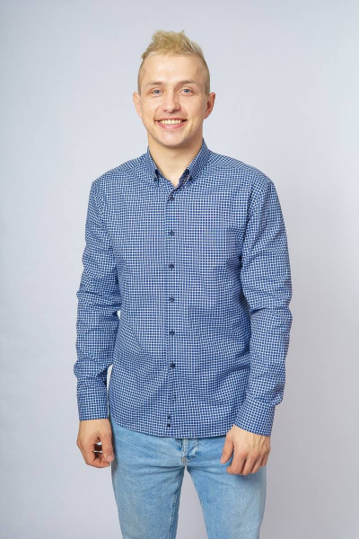 Рубашка Nadex 01-048711/429-23_182-188 сине-белый - фото 1