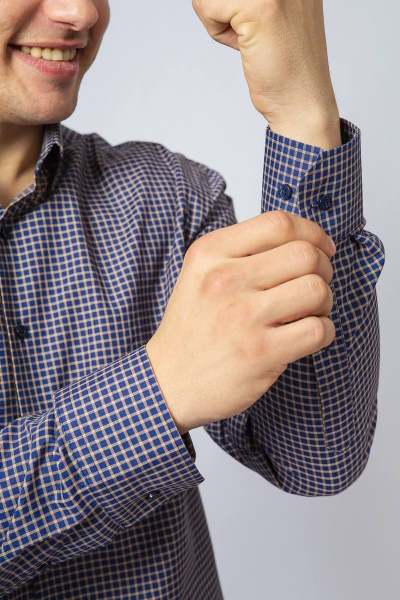 Рубашка Nadex 01-048711/429-23_170-176 синий_экрю - фото 3