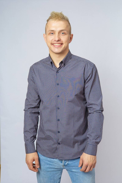 Рубашка Nadex 01-048711/429-23_182-188 синий_экрю - фото 1