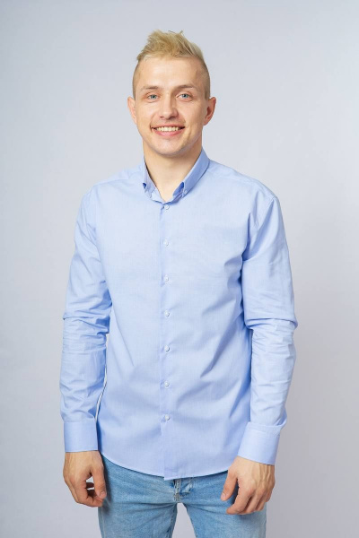 Рубашка Nadex 01-048711/403-22_182-188 бело-голубой - фото 2