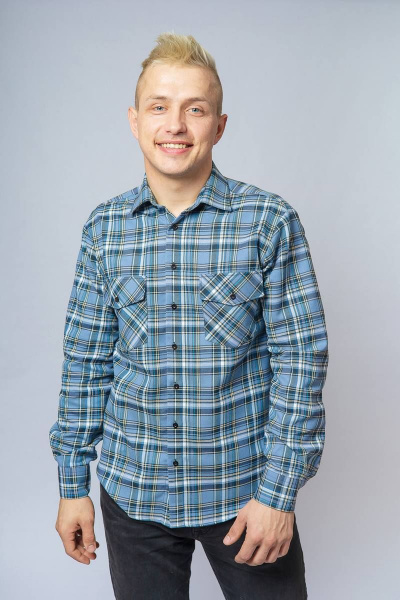 Рубашка Nadex 01-059912/425-22_170-176 экрю-сине-черный - фото 5