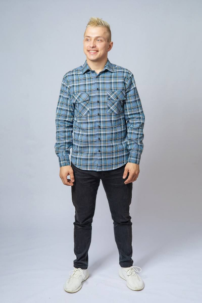 Рубашка Nadex 01-059912/425-22_170-176 экрю-сине-черный - фото 4