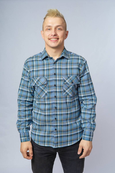 Рубашка Nadex 01-059912/425-22_170-176 экрю-сине-черный - фото 1