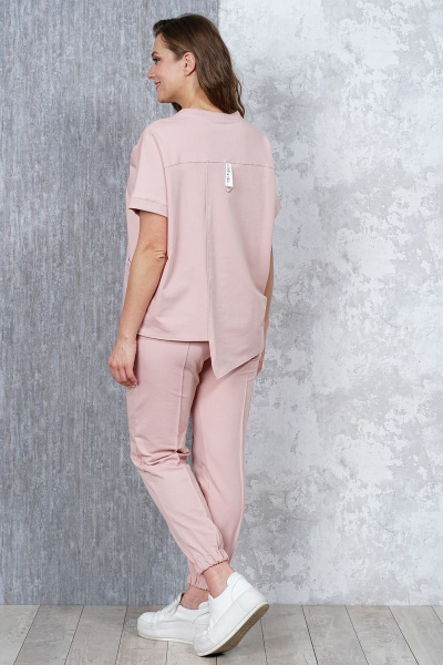 Джемпер оверсайз и брюки джоггеры из хлопка Медея и К 2163 пудра - фото 5