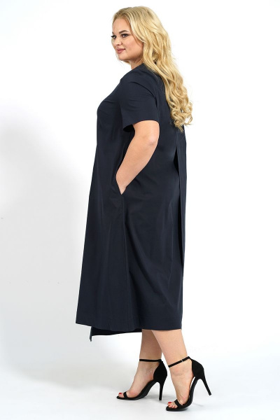 Платье из хлопка для демократичного образа Медея и К 2156 темно-синий - фото 6
