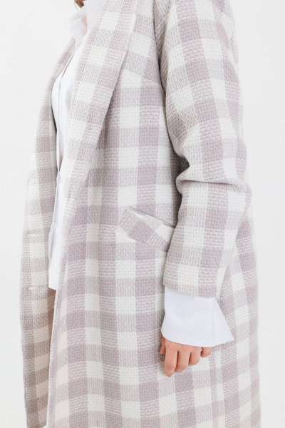 Пальто Anelli 1249 бежевая_клетка - фото 4