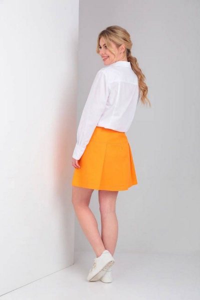 Блуза из текстиля с V-образным вырезом и воротником-стойкой Takka Plus 23-171 - фото 5