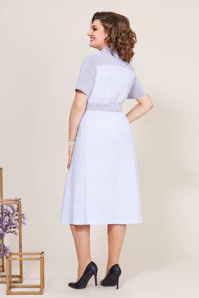 Платье из хлопка и кружев с съемным поясом Mira Fashion 5247 - фото 2