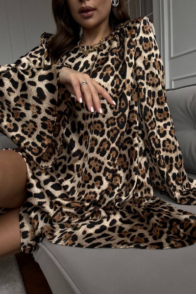 Платье расклешенное с длинным рукавом oversized Continental Fashion 0510-00 - фото 9