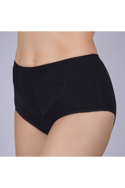 Трусы из хлопка с отделкой из кружева, черный Verally 1093-2 черный - фото 3