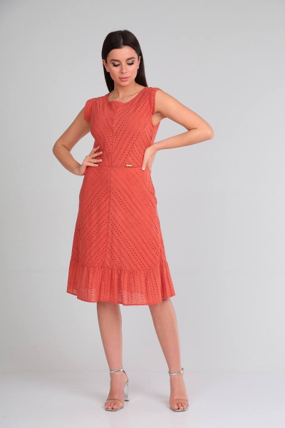 Платье Verita 2270 кирпичный - фото 1