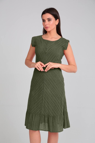 Платье Verita 2270 хаки - фото 2