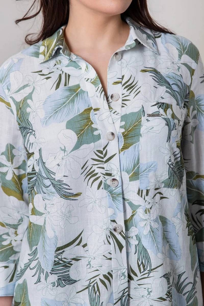 Брюки, рубашка Daloria 9192 белый-зеленый - фото 6