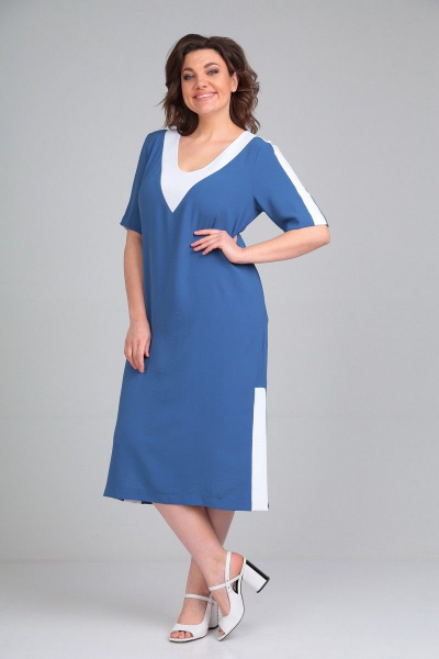 Платье Диомант 1869 голубой - фото 2