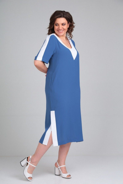 Платье Диомант 1869 голубой - фото 5