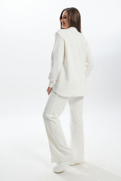 Брюки и джемпер из хлопка в стиле на каждый день Mislana С894 белый - фото 4