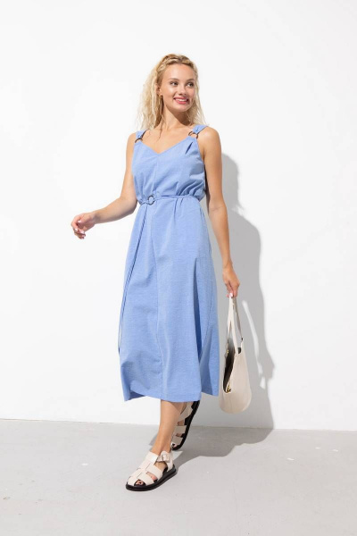 Платье без рукавов с V-образным вырезом и поясом Femme & Devur 80195 1.22F(170) - фото 5