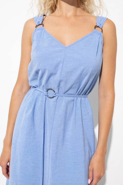 Платье без рукавов с V-образным вырезом и поясом Femme & Devur 80195 1.22F(170) - фото 4