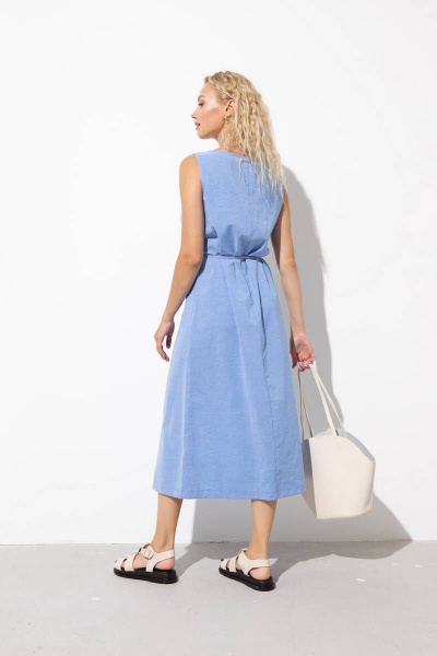 Платье без рукавов с V-образным вырезом и поясом Femme & Devur 80195 1.22F(170) - фото 3
