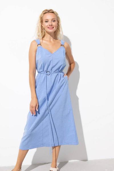 Платье без рукавов с V-образным вырезом и поясом Femme & Devur 80195 1.22F(170) - фото 1